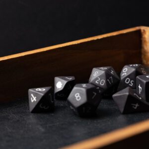 Ceramic Dice Set “Stone Shape”