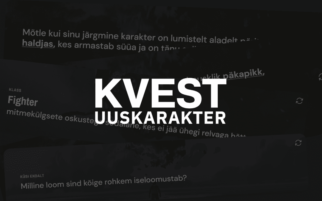 UUSKARAKTER – Abimees uue tegelase loomiseks